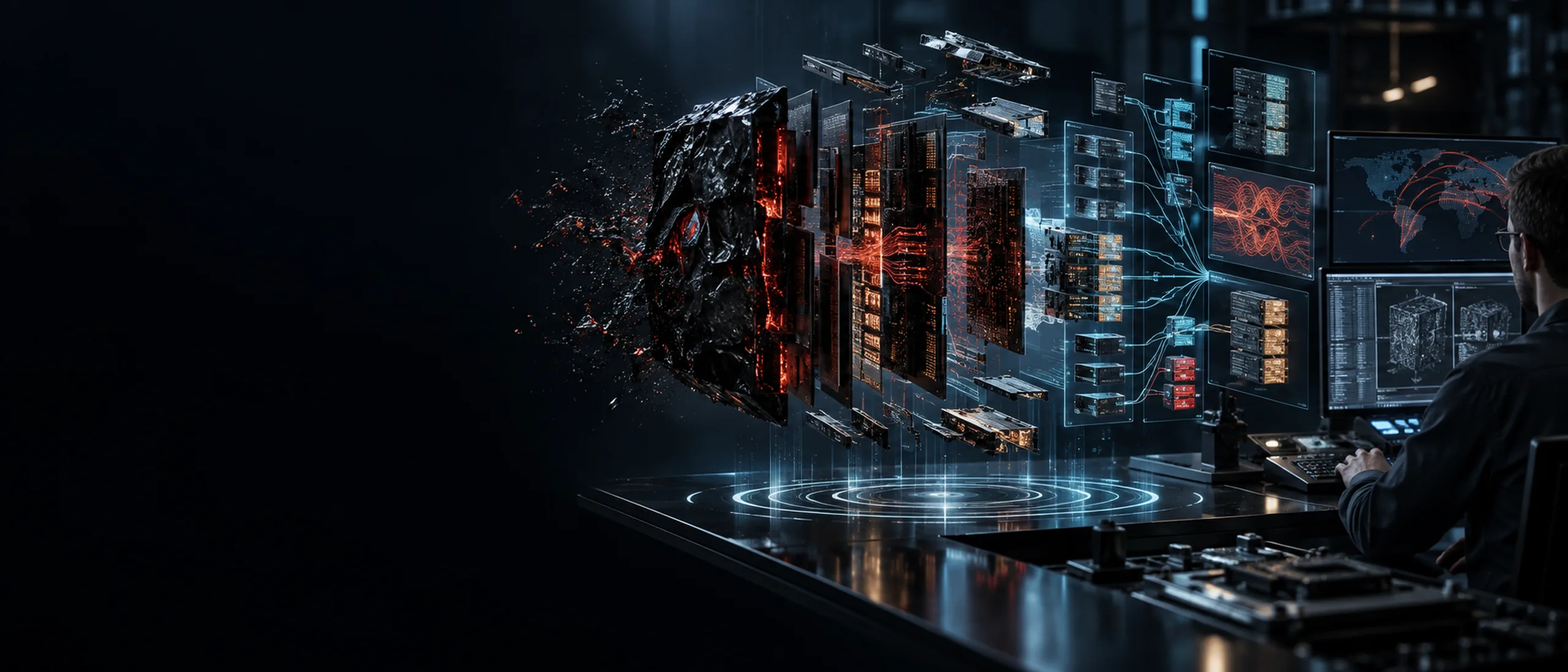 A malicious binary pulled apart into layers and analysed across a workstation